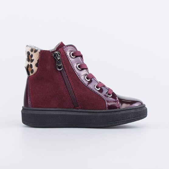 352290-33 Утепленные ботинки для девочки на весну/осень для девочки бордовый фото №2