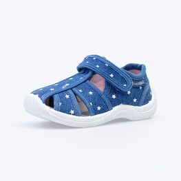 221099-14 Хлопковые сандалии для девочки Звездочки для девочки синий