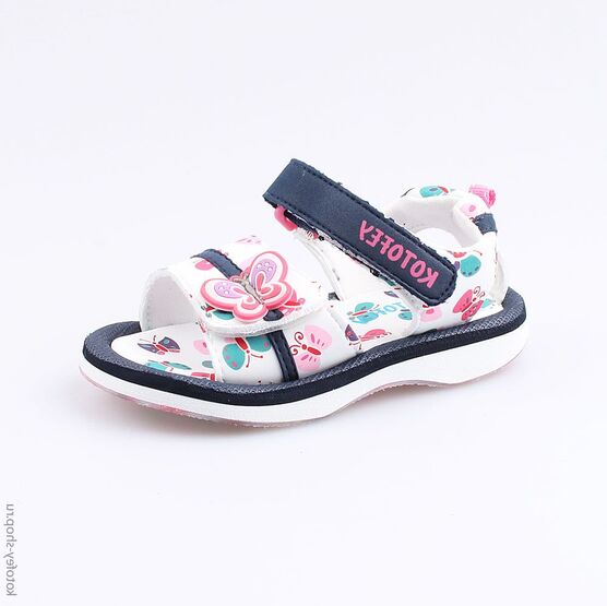 225032-12 Пляжная обувь для девочки бел-син