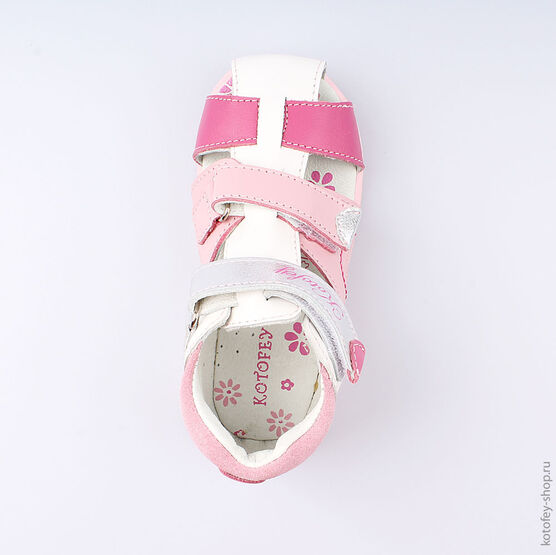 322057-23 Босоножки для девочки персиковый фото №4