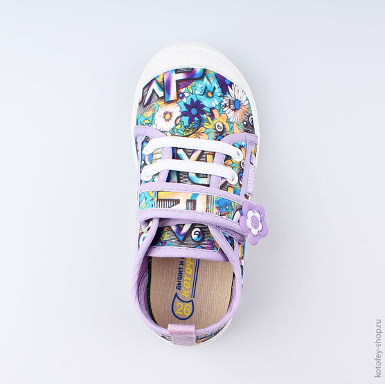 331065-11 Кеды для девочки сир-цве фото №4