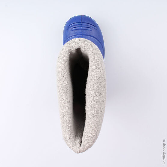 365001-11 Резиновые сапоги для мальчики син-сер фото №4