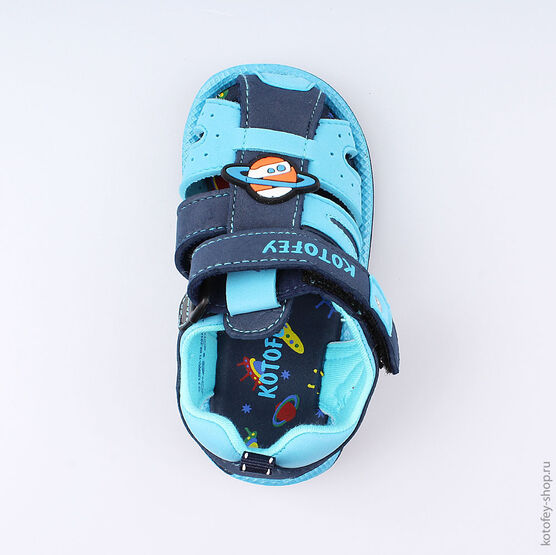 125000-11 Пляжная обувь для мальчики син-гол фото №4