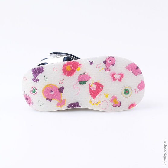 225031-12 Пляжная обувь для девочки бел-син фото №3