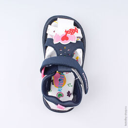 225031-12 Пляжная обувь для девочки бел-син фото №4