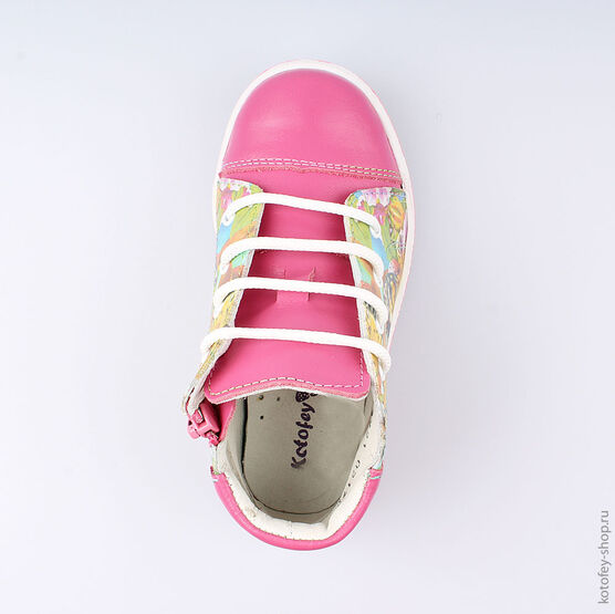 352137-21 Ботинки для девочки фук-цве фото №4