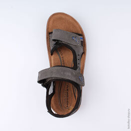 722015-71 Сандалии из натурального нубука для мальчика для мальчики серый фото №4