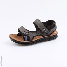 722015-71 Сандалии из натурального нубука для мальчика для мальчики серый