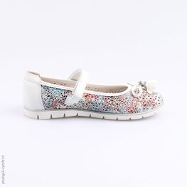 532171-22 Туфли для девочки бел-цве фото №2