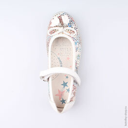 532171-22 Туфли для девочки бел-цве фото №4