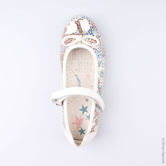 532171-22 Туфли для девочки бел-цве фото №4