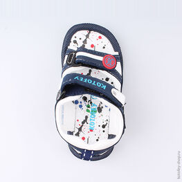 225033-12 Пляжная обувь для мальчики бел-син фото №4