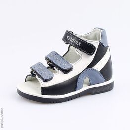 122117-21 Сандалии для мальчики син-бел