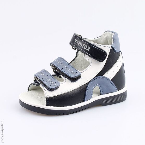 122117-21 Сандалии для мальчики син-бел