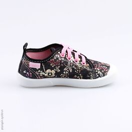 331071-11 Кеды для девочки чер-цве фото №2