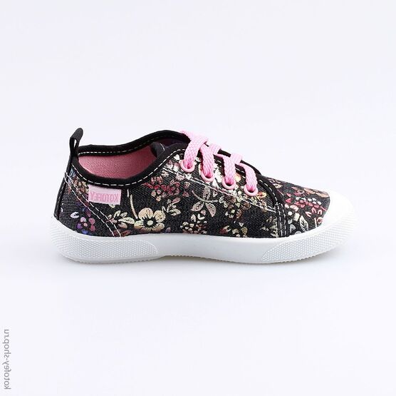 331071-11 Кеды для девочки чер-цве фото №2