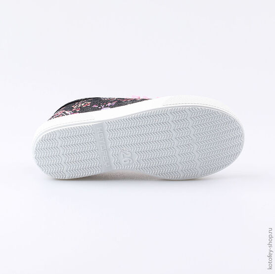 331071-11 Кеды для девочки чер-цве фото №3