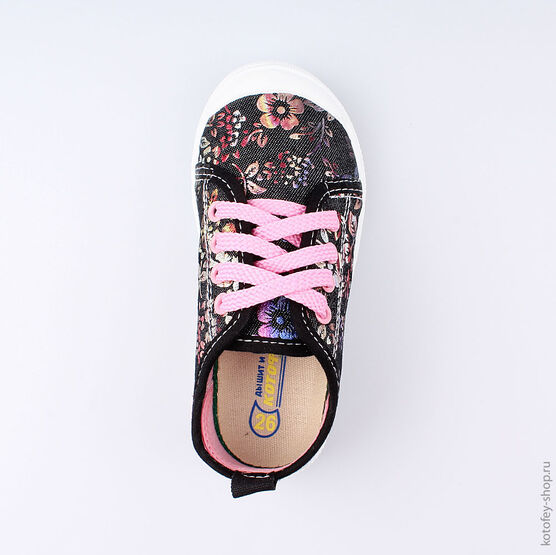 331071-11 Кеды для девочки чер-цве фото №4