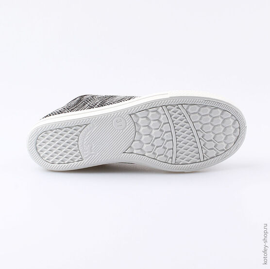 631083-14 Кеды для мальчики серый фото №3