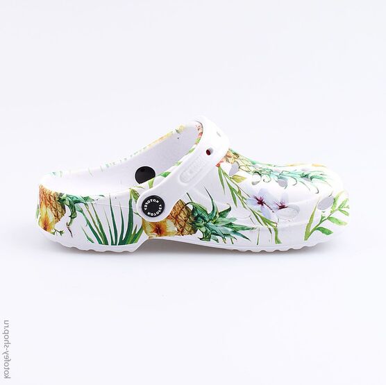 525038-01 Пляжная обувь для девочки бел-зел фото №2