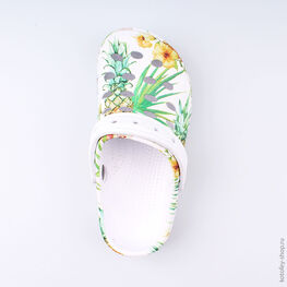 525038-01 Пляжная обувь для девочки бел-зел фото №4