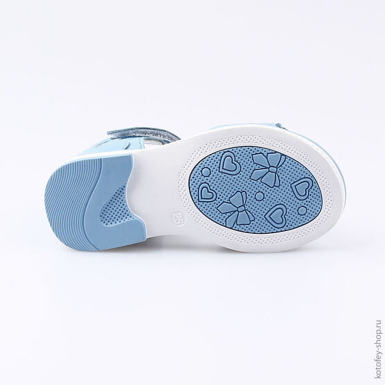 322051-22 Босоножки для девочки голубой фото №3