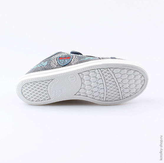 631041-14 Кеды для мальчики светло-синий фото №3