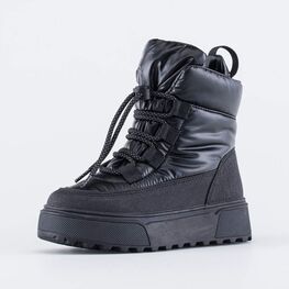 654076-42 Зимние ботинки-дутики для девочки черный