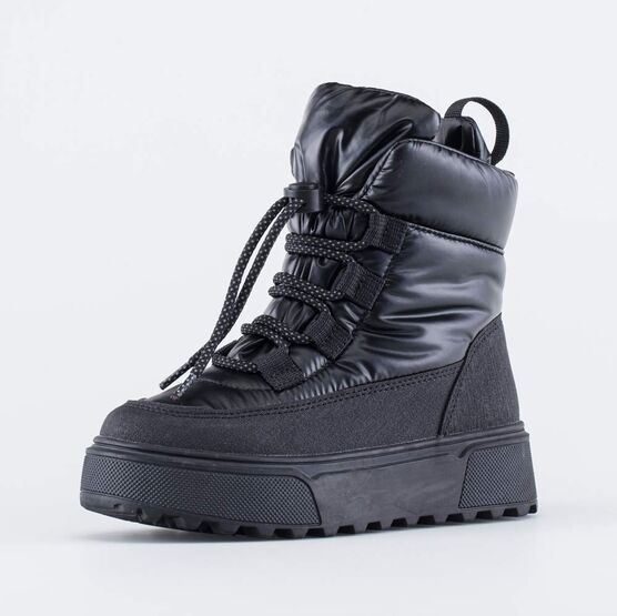 654076-42 Зимние ботинки-дутики для девочки черный
