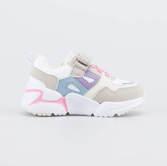 344284-78 Кроссовки для девочки Контраст для девочки белый фото №2