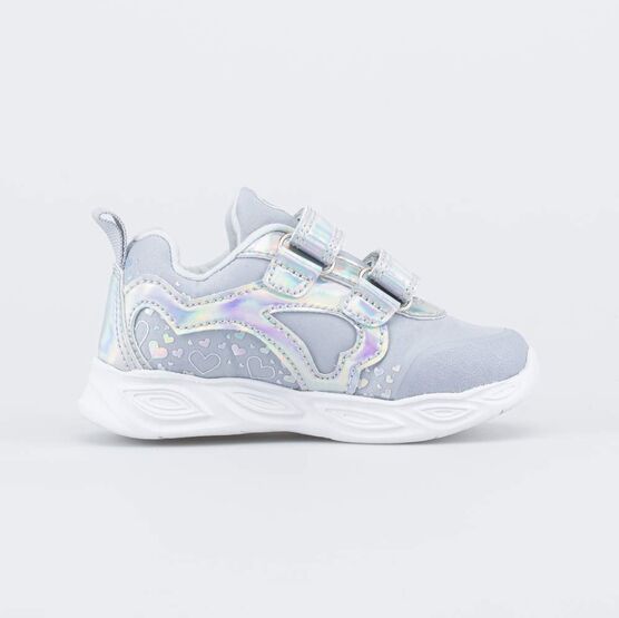 344380-75 Серые кроссовки с LED и Softshell для девочки серый фото №2