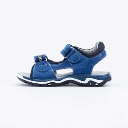 624021-21 Сандалии из натурального велюра для мальчика для мальчики светло-синий фото №2