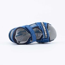 624021-21 Сандалии из натурального велюра для мальчика для мальчики светло-синий фото №4