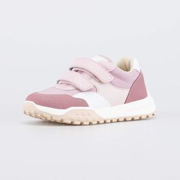 344549-11 Розовые кроссовки на липучках для девочки розовый