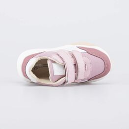 344549-11 Розовые кроссовки на липучках для девочки розовый фото №4