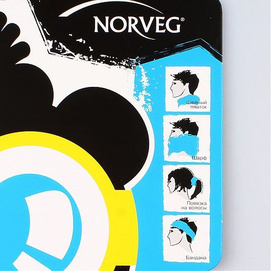 7WBURU-013 Шарф-трансформер тонкий, синий для универсальные 