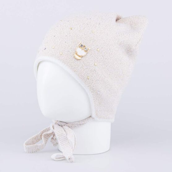 07811915-41 Шапка для девочек бел-беж. для девочки бел-беж