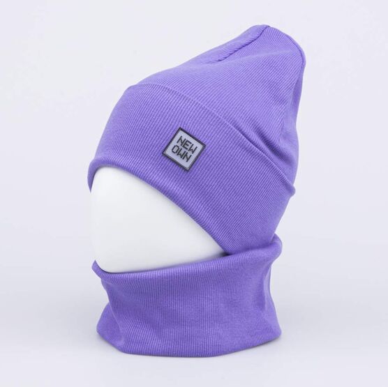 07811924-40 Комплект шапка+снуд детский сиреневый для девочки сиреневый