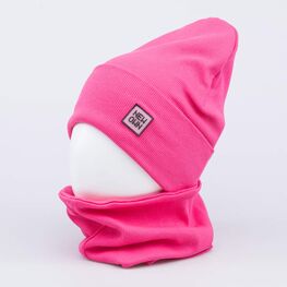 07811925-40 Комплект шапка+снуд детский фуксия для девочки фуксия