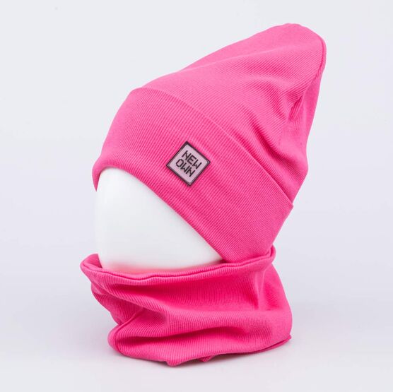 07811925-40 Комплект шапка+снуд детский фуксия для девочки фуксия