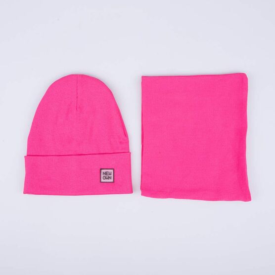07811925-40 Комплект шапка+снуд детский фуксия для девочки фуксия фото №2