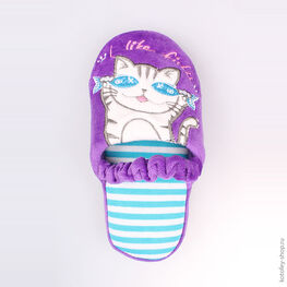 331047-11 Тапочки сиреневые для девочки сиреневый фото №4