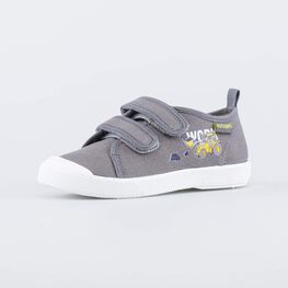 231238-11 Кеды на липучках Желтый Трактор для мальчики серый