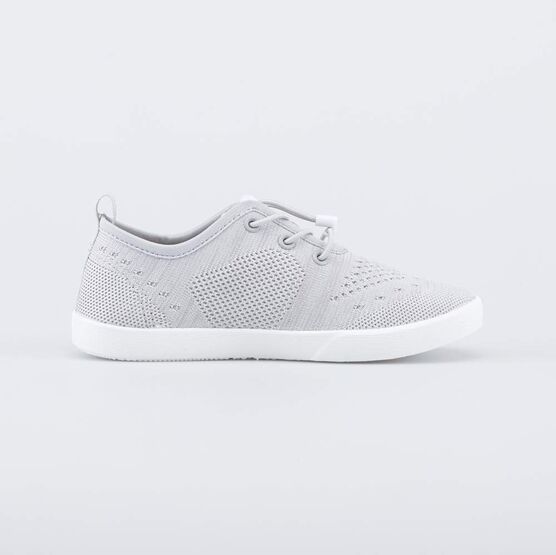 531239-18 Кеды из вязаного текстиля для девочки светло-серый для девочки светло-серый фото №2