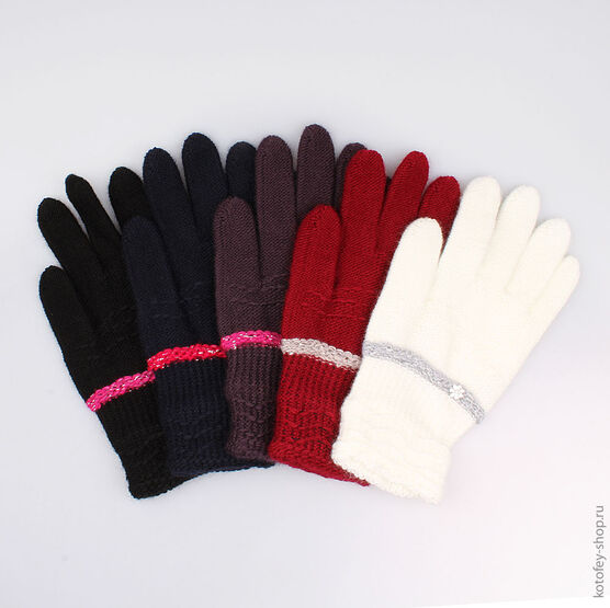 07822089-20 Перчатки однослойные черные для девочки черный