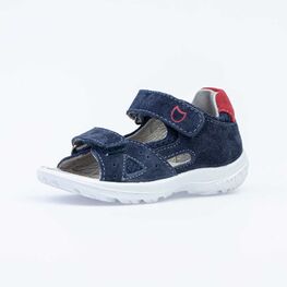 222085-21 Сандалии из натурального нубука для мальчики син-кра