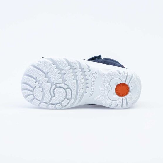 222085-21 Сандалии из натурального нубука для мальчики син-кра фото №3