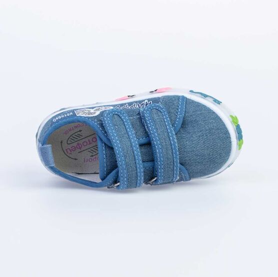 231149-11 Кеды с LED-подсветкой на подошве для девочки голубой фото №4