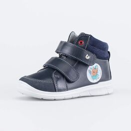 152384-21 Кожаные ботинки Три Кота для мальчики синий