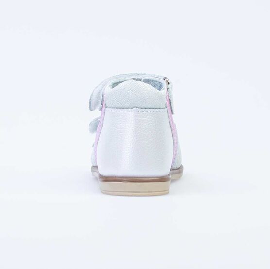 022088-23 Босоножки для девочки кожаные для девочки белый фото №5